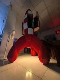 Rocket style cat nest with light