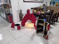 Rocket style cat nest with light